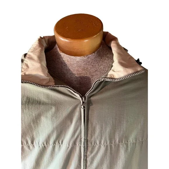 Izod XFG Mens Hooded Windbreaker Jacket L Nylon Olive Green Casual Outerwear - Picture 10 of 11